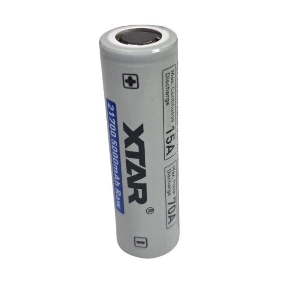 XTAR 21700 5000 RAW 3,6V Li-ion akku,5000mAh 70A (folyamatos 15A)