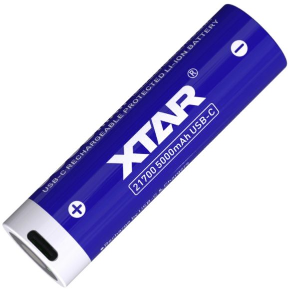 XTAR 21700 5000 USB-C 3,6V 10A Li-ion akku védelemmel,5000mAh