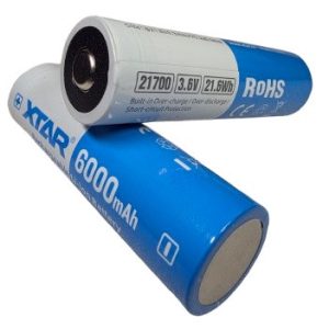 XTAR 21700 6000 3,6V Li-ion akku védelemmel,6000mAh 10A