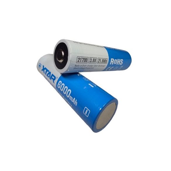 XTAR 21700 6000 3,6V Li-ion akku védelemmel,6000mAh 10A