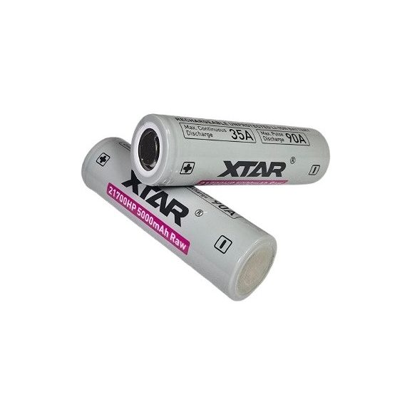 XTAR 21700HP 5000 RAW 3,6V Li-ion akku,5000mAh 90A (folyamatos 35A)