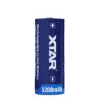 XTAR 26650 3,7V-os Li-ion akku védelemmel, 5200mAh