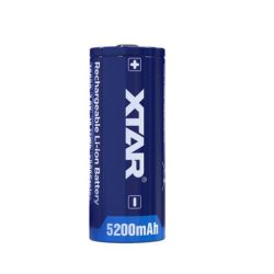 XTAR 26650 3,7V-os Li-ion akku védelemmel, 5200mAh