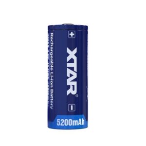 XTAR 26650 3,7V-os Li-ion akku védelemmel, 5200mAh
