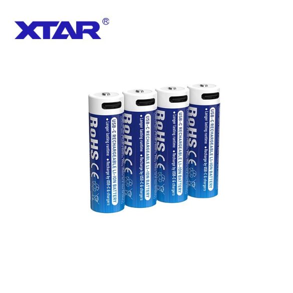 XTAR 14500 ( AA) 1.5V-OS 3000 mAh LITHIUM AKKU VÉDELEMMEL USB-C