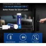 XTAR 14500 ( AA) 1.5V-OS 3000 mAh Li-ion akku védelemmel USB-C+TOK