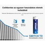 XTAR 14500 ( AA) 1.5V-OS 3000 mAh Li-ion akku védelemmel USB-C+TOK
