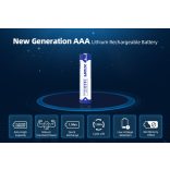 XTAR 10440 AAA 1.5V 1620 mWh 1000 mAh LITHIUM AKKU VÉDELEMMEL +LED