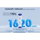 XTAR 10440 AAA 1.5V 1620 mWh 1000 mAh LITHIUM AKKU VÉDELEMMEL +LED