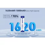 XTAR 10440 AAA 1.5V-OS 1000 mAh (1620 mWh) LITHIUM AKKU VÉDELEMMEL