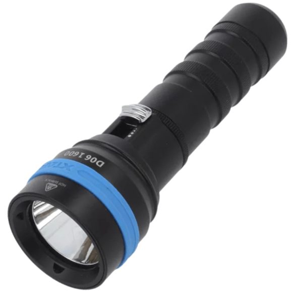 XTAR D06 1600 KT búvárlámpa,100m vízálló,1600lm mágneses pótméter