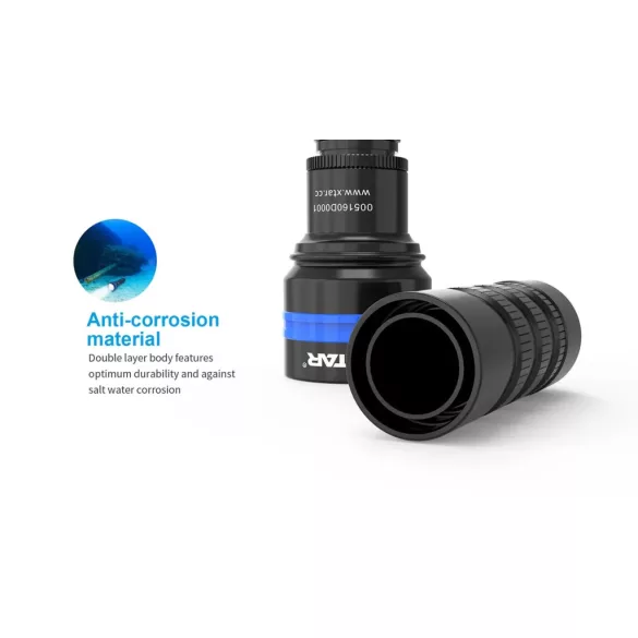 XTAR D06 1600 KT búvárlámpa,100m vízálló,1600lm mágneses pótméter