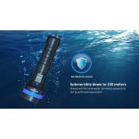 XTAR D06 1600 KT búvárlámpa,100m vízálló,1600lm mágneses pótméter