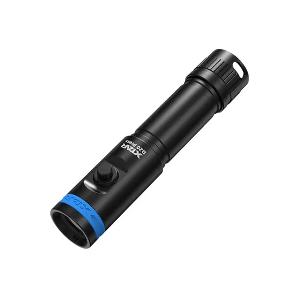XTAR D20 PRESS 1200 SET búvárlámpa,100m vízálló,1200 lumen