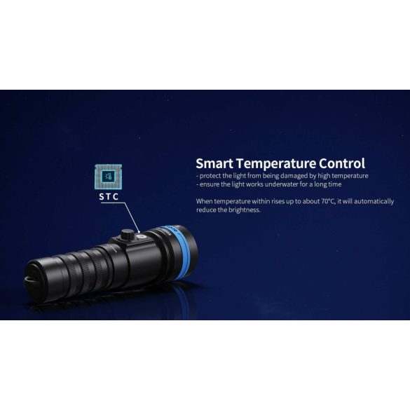 XTAR D26 1600S KT búvárlámpa,100m vízálló,1100lm