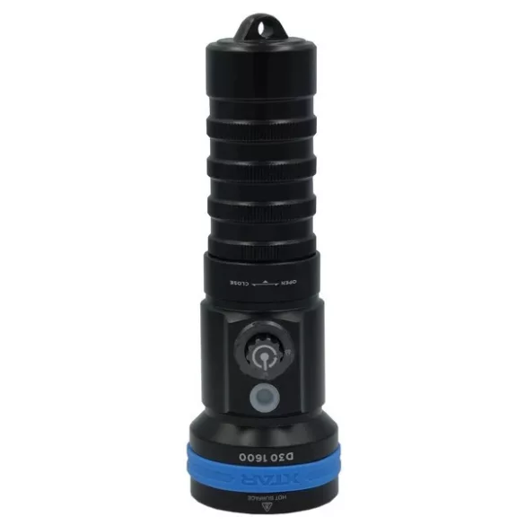 XTAR D30 1600 SET búvár lámpa,100m vízálló,1600lm+MC1 töltő+26650 akku