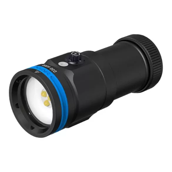 XTAR D30 6000 SET búvárlámpa,100m vízálló 6000lm+MC4S töltő+ 4x18650 akku