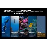 XTAR DL1 KT búvárlámpa,LÉZER POINTER ,50m vizálló