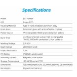 XTAR DL1 KT búvárlámpa,LÉZER POINTER ,50m vizálló