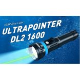XTAR DL2 1600 KT búvárlámpa,100m vízálló,1600lm,lézer+LED