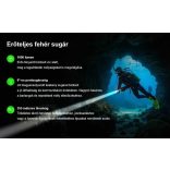 XTAR DL2 1600 KT búvárlámpa,100m vízálló,1600lm,lézer+LED
