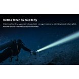 XTAR DL2 1600 KT búvárlámpa,100m vízálló,1600lm,lézer+LED