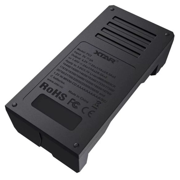 XTAR FC2 akkutöltő Li-ion és Ni-Mh akkukhoz 2 csatornás 2A