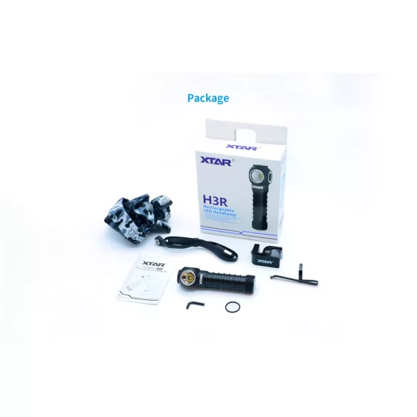 XTAR H3R fejlámpa,mágneses töltővel,LED Cree XP-L V6,1000 lumen