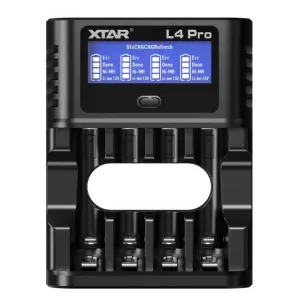 XTAR L4 PRO KT smart akkutöltő 4x1,5v Li-ion és 1,2V Ni-Mh AA/AAA akkukhoz,USB