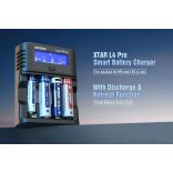 XTAR L4 PRO smart akkutöltő 4x1,5v Li-ion és 1,2V Ni-Mh AA/AAA akkukhoz,USB