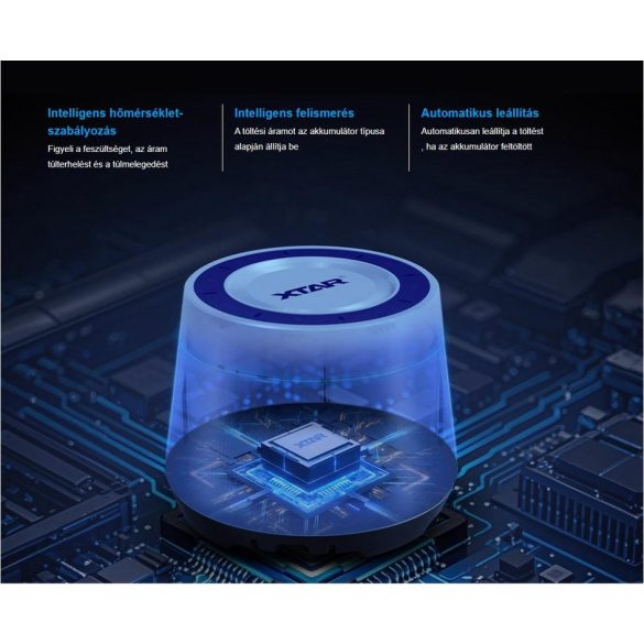 XTAR L8 BOX KT akkutöltő 1,2V  Ni-Mh és 1,5V-os Li-Ion  AA és AAA akkuhoz USB-C