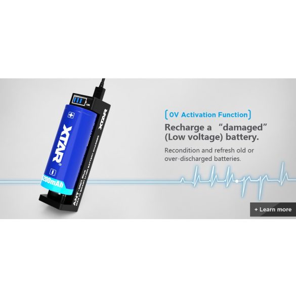 XTAR MC1 PLUS ANT akkutöltő 1db lithium akkuhoz  DC 5V/1A