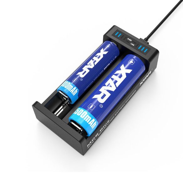 XTAR MC2 Plus akkutöltő 2db lithium akkuhoz