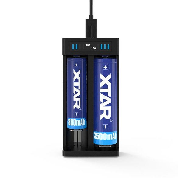 XTAR MC2 Plus akkutöltő 2db lithium akkuhoz