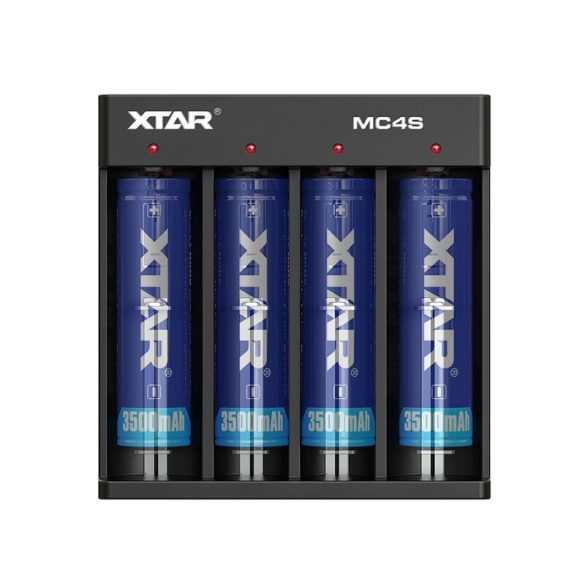 XTAR MC4S 4 csatornás akkutöltő Li-ion/Ni-Mh akkuhoz