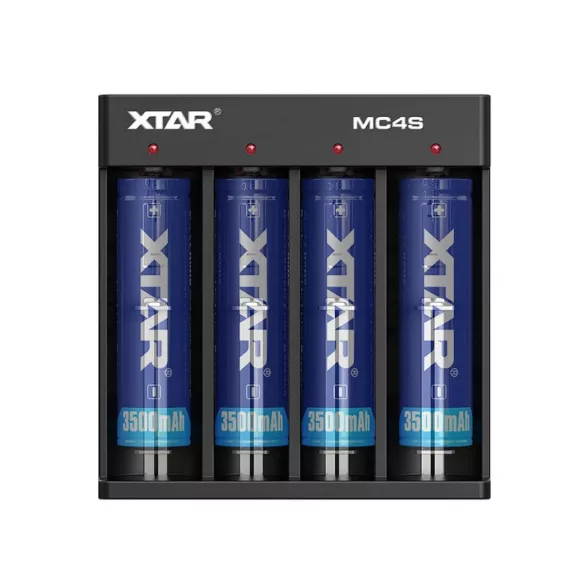 XTAR MC4S akkutöltő 4db lithium/Ni-Mh akkuhoz