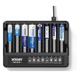 XTAR MX8 KT 8as sortöltő,szinte minden akkuhoz,LCD kijelzővel,többszintű védelem