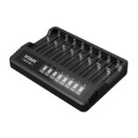XTAR MX8 KT 8as sortöltő,szinte minden akkuhoz,LCD kijelzővel,többszintű védelem
