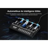 XTAR MX8 KT 8as sortöltő,szinte minden akkuhoz,LCD kijelzővel,többszintű védelem