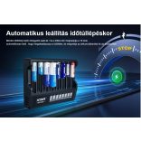 XTAR MX8 KT 8as sortöltő,szinte minden akkuhoz,LCD kijelzővel,többszintű védelem