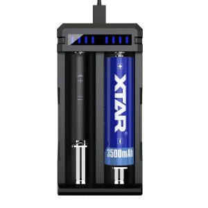 XTAR SC2-C gyors akkutöltő 2x1db lithium akkuhoz