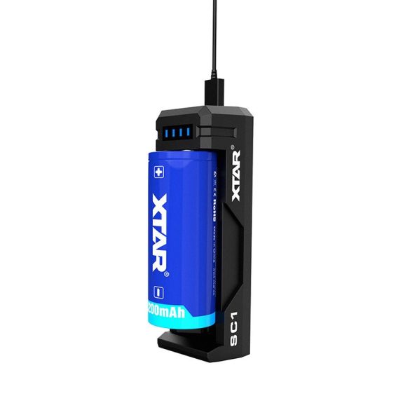 XTAR SC1 USB-C akkutöltő 1db lithium akkuhoz  2A