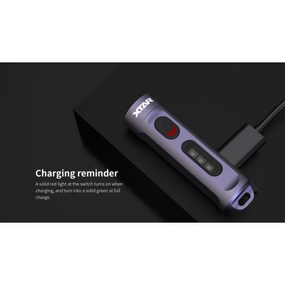 XTAR T1 MINI ultralight zseblámpa 500lm USB UV lámpával