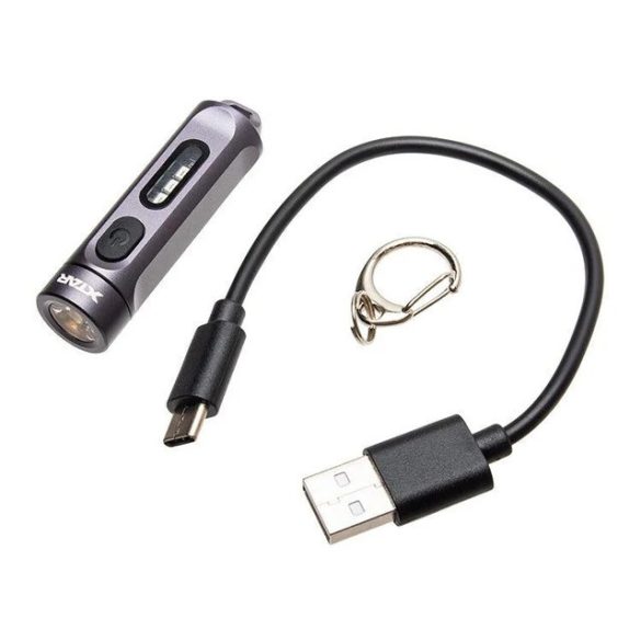 XTAR T1 MINI ultralight zseblámpa 500lm USB UV lámpával