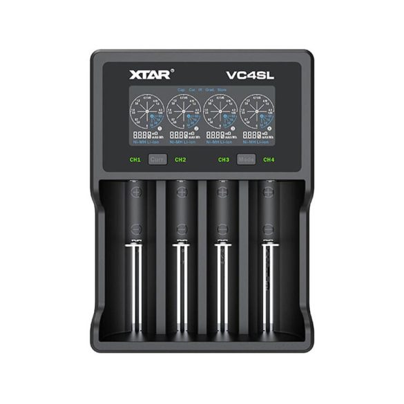XTAR VC4SL akkutöltő 4db Li-ion/Ni-Mh/Ni-Cd akkuhoz