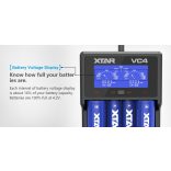 XTAR VC4 SMART akkutöltő 4 csatornás Ni-Mh,Ni-CD,Li-ion,IMR,INR,ICR akkukhoz
