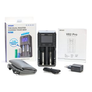 XTAR VX2 PRO SET Li-ion,LFP,Ni-Mh  smart charger+tester+20W 3A fali adapter