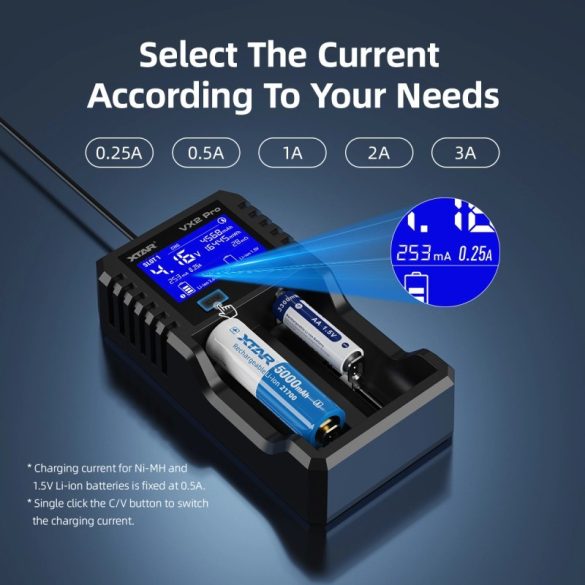 XTAR VX2 PRO Li-ion,LFP,Ni-Mh smart charger+tester