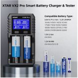 XTAR VX2 PRO Li-ion,LFP,Ni-Mh smart charger+tester