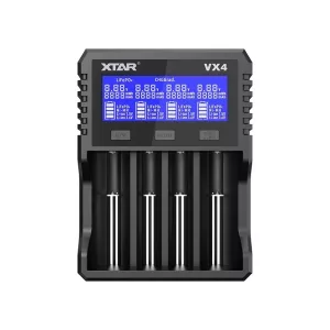 XTAR VX4 SET akkutöltő 4 db akkuhoz(Li-ion,Ni-Mh,Ni-Cd)+reaktiválás+230V adapter